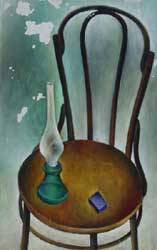 Latern on the Chair. Oil on Canvas. Moscow, 1973 23x35