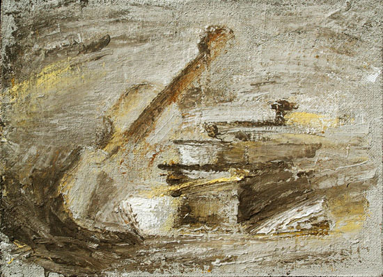 Still life in gray. Oil on Canvas. Moscow, 2007 24x32