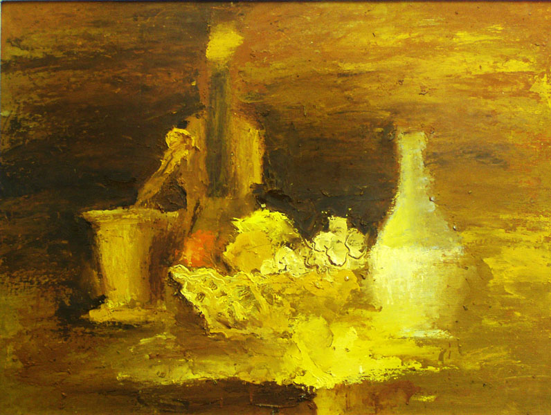 Still life in yellow. Oil on Canvas. Moscow, 2007 24x32