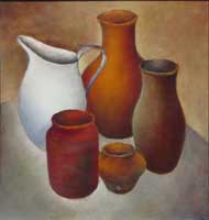 Still Life with Clayware. Oil on Canvas. Moscow, 1975 