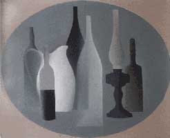 Still life in Gray Oval. Oil on Canvas. Moscow, 1975