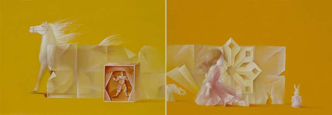 Puppet. Moscow 2000. Oil on Canvas 48x14